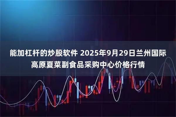 能加杠杆的炒股软件 2025年9月29日兰州国际高原夏菜副食品采购中心价格行情