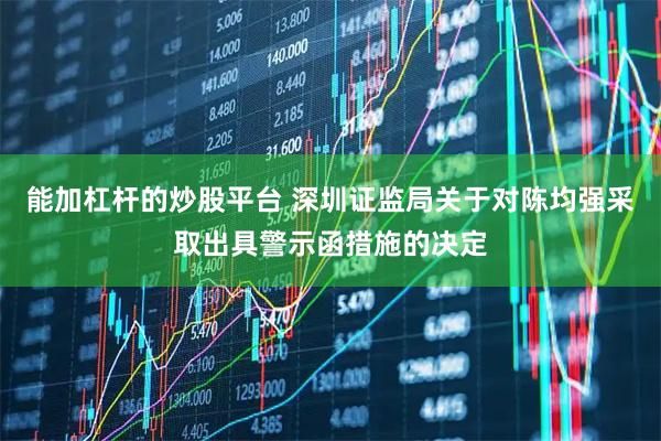 能加杠杆的炒股平台 深圳证监局关于对陈均强采取出具警示函措施的决定